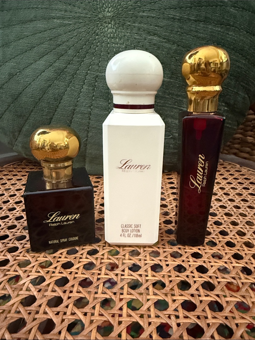 Vintage 80s Lauren Ralph Lauren Bottles Vanity Set Cosmair Empty Display